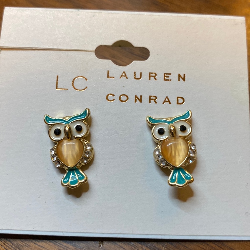 Lauren Conrad owl earrings